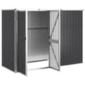 Miniatyrbillede 5 af 8: vidaXL redskabsskur til haven 225x89x161 cm galvaniseret stål antracit -  Skure & Redskabsskure