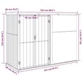 Miniatyrbillede 8 af 8: vidaXL redskabsskur til haven 225x89x161 cm galvaniseret stål antracit -  Skure & Redskabsskure
