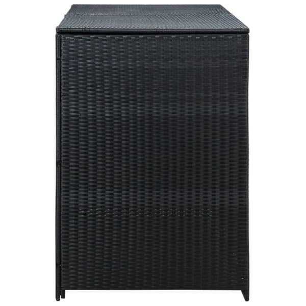 vidaXL Tupla roska-astiavaja Polyrottinki Musta 148x80x111 cm -  Pihavajat