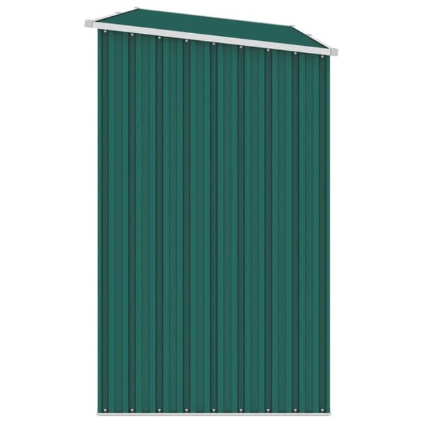 vidaXL brændeskur 245x98x159 cm galvaniseret stål grøn - Skure & Redskabsskure