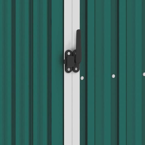 vidaXL brændeskur 245x98x159 cm galvaniseret stål grøn - Skure & Redskabsskure