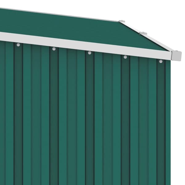 vidaXL brændeskur 245x98x159 cm galvaniseret stål grøn -  Skure & Redskabsskure