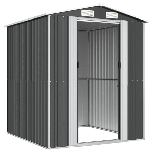 vidaXL haveskur 192x191x223 cm galvaniseret stål antracitgrå -  Skure & Redskabsskure