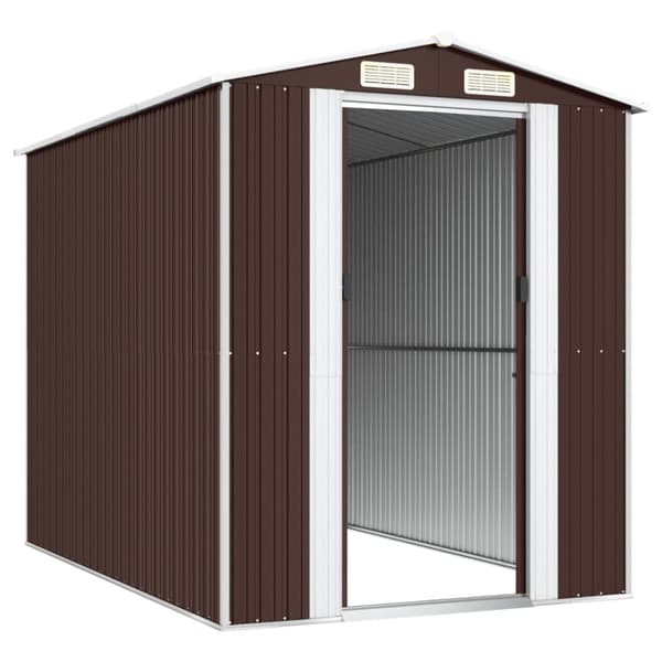 vidaXL haveskur 192x274x223 cm galvaniseret stål mørkebrun -  Skure & Redskabsskure