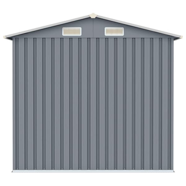 vidaXL haveskur 205x129x183 cm galvaniseret stål grå -  Skure & Redskabsskure