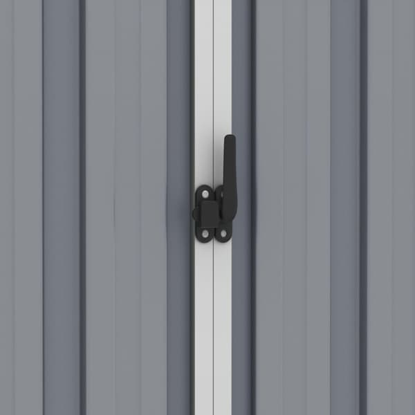 vidaXL haveskur 205x129x183 cm galvaniseret stål grå -  Skure & Redskabsskure
