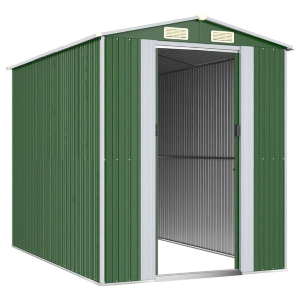 vidaXL haveskur 192x274x223 cm galvaniseret stål grøn -  Skure & Redskabsskure