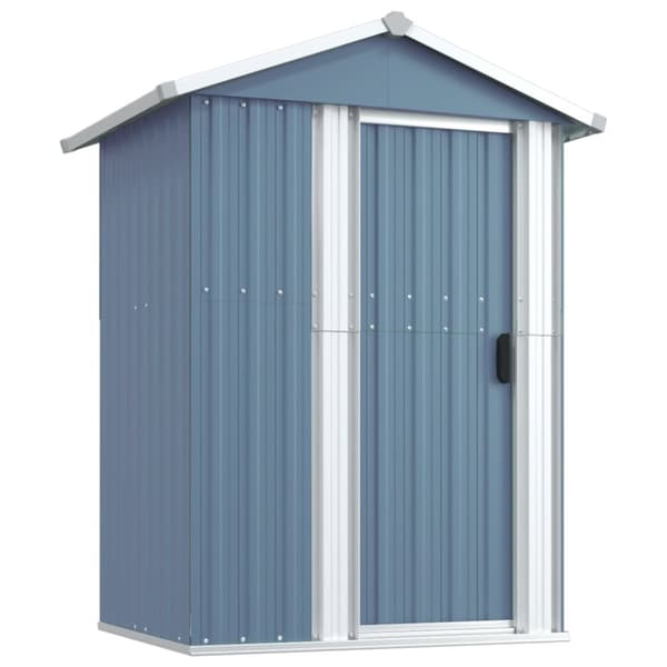 vidaXL haveskur 126x97,5x177 cm galvaniseret stål grå -  Skure & Redskabsskure