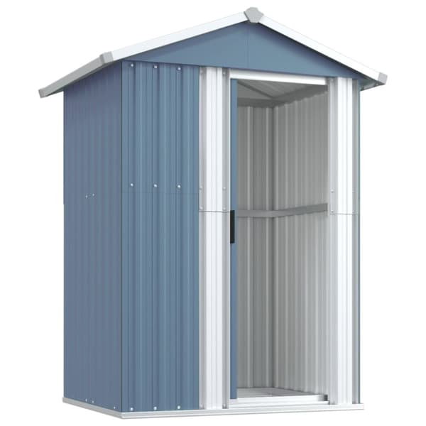 vidaXL haveskur 126x97,5x177 cm galvaniseret stål grå -  Skure & Redskabsskure