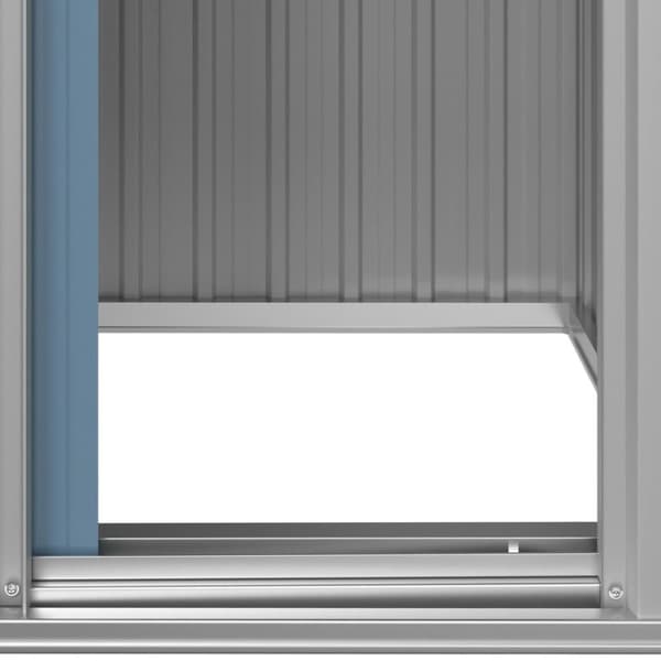 vidaXL haveskur 126x97,5x177 cm galvaniseret stål grå -  Skure & Redskabsskure