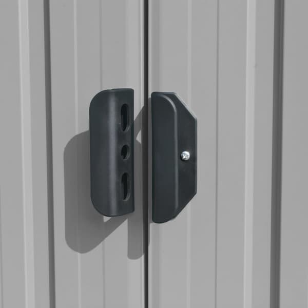 vidaXL haveskur 257x990x181 cm galvaniseret stål grå -  Skure & Redskabsskure