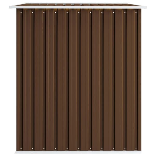 vidaXL Förvaringsbod brun 257x205x178 cm stål - Förråd & Redskapsbodar