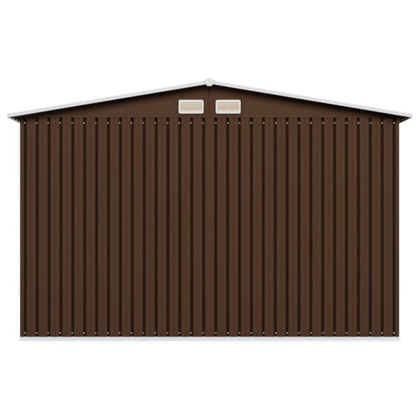 vidaXL Förvaringsbod brun 257x205x178 cm stål - Förråd & Redskapsbodar