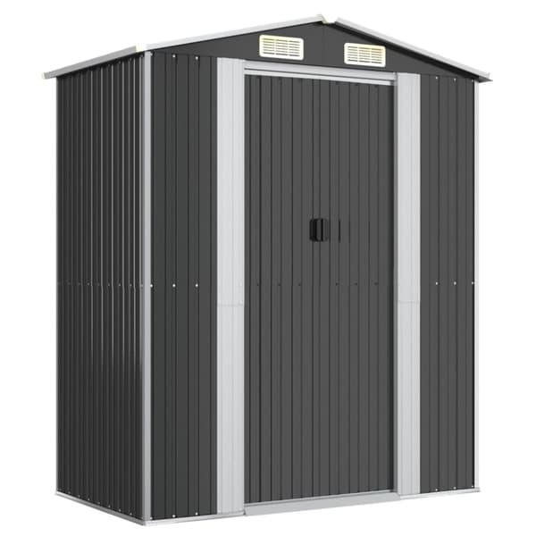 vidaXL haveskur 192x108x223 cm galvaniseret stål antracitgrå -  Skure & Redskabsskure