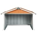 Miniatyrbillede 6 af 11: vidaXL garage til robotplæneklipper 92x97x63 cm galvaniseret stål brun -  Skure & Redskabsskure