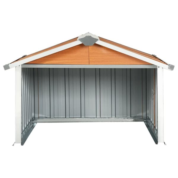 vidaXL garage til robotplæneklipper 92x97x63 cm galvaniseret stål brun -  Skure & Redskabsskure