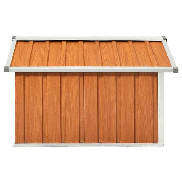 vidaXL garage til robotplæneklipper 92x97x63 cm galvaniseret stål brun -  Skure & Redskabsskure
