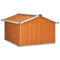 Miniatyrbillede 8 af 11: vidaXL garage til robotplæneklipper 92x97x63 cm galvaniseret stål brun -  Skure & Redskabsskure