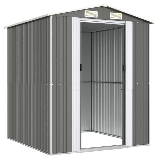 vidaXL haveskur 192x191x223 cm galvaniseret stål lysegrå -  Skure & Redskabsskure