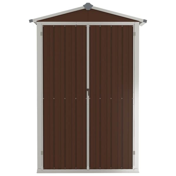 vidaXL haveskur 116x45x175 cm galvaniseret stål brun -  Skure & Redskabsskure