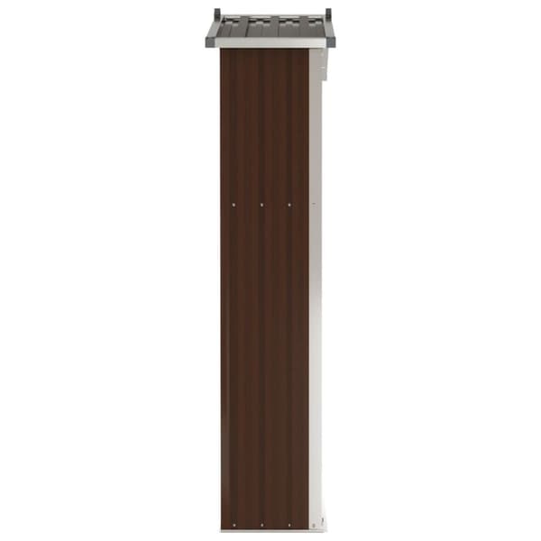 vidaXL haveskur 116x45x175 cm galvaniseret stål brun -  Skure & Redskabsskure