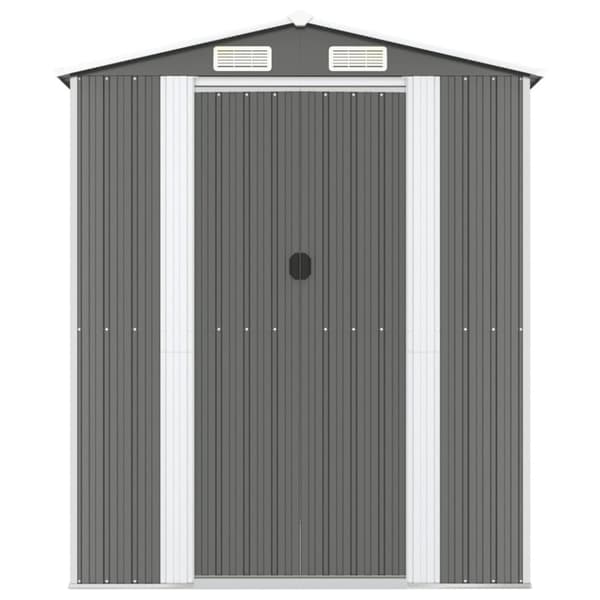 vidaXL haveskur 192x855x223 cm galvaniseret stål lysegrå -  Skure & Redskabsskure