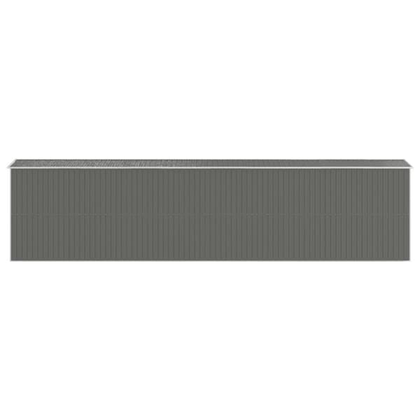 vidaXL haveskur 192x855x223 cm galvaniseret stål lysegrå -  Skure & Redskabsskure