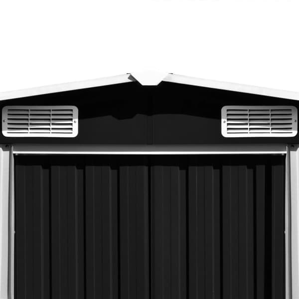 vidaXL haveskur 257x997x178 cm galvaniseret stål antracitgrå -  Skure & Redskabsskure