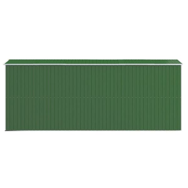 vidaXL haveskur 192x523x223 cm galvaniseret stål grøn -  Skure & Redskabsskure