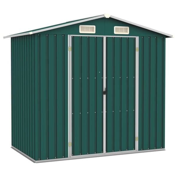 vidaXL Trädgårdsskjul grön 205x129x183 cm galvaniserat stål -  Förråd & Redskapsbodar