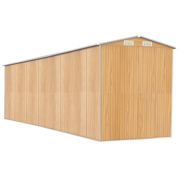 vidaXL Puutarhavaja vaaleanruskea 192x772x223 cm galvanoitu teräs -  Pihavajat