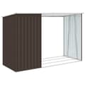Pikkukuva 4 / 8: vidaXL Puutarhan polttopuuvaja ruskea 245x98x159 cm galvanoitu teräs -  Pihavajat