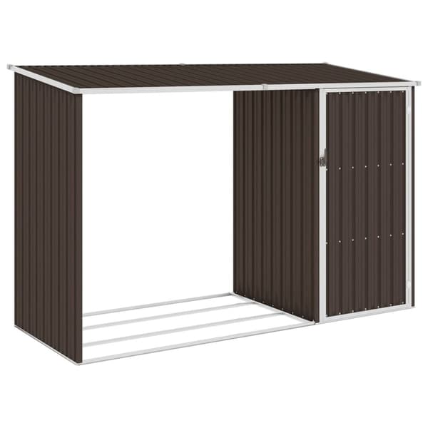 vidaXL Puutarhan polttopuuvaja ruskea 245x98x159 cm galvanoitu teräs -  Pihavajat