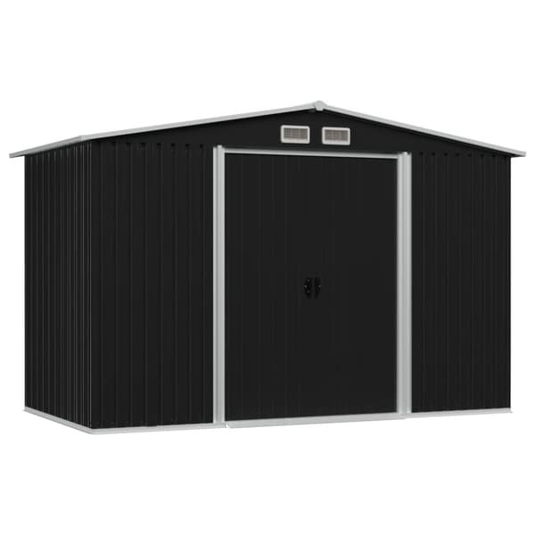 vidaXL Förvaringsbod antracit stål 257x205x178 cm -  Förråd & Redskapsbodar