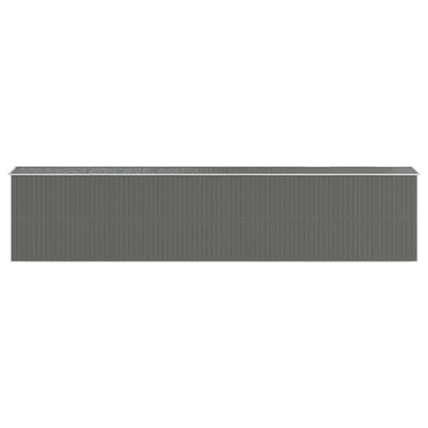 vidaXL haveskur 192x938x223 cm galvaniseret stål lysegrå -  Skure & Redskabsskure