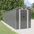 Miniatyrbillede 1 af 9: vidaXL haveskur 192x938x223 cm galvaniseret stål lysegrå -  Skure & Redskabsskure