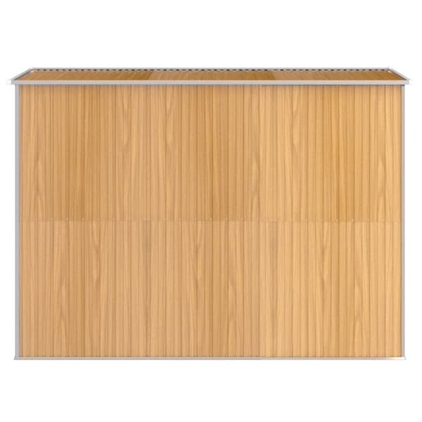 vidaXL haveskur 192x274x223 cm galvaniseret stål lysebrun -  Skure & Redskabsskure