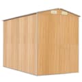 Miniatyrbillede 7 af 9: vidaXL haveskur 192x274x223 cm galvaniseret stål lysebrun -  Skure & Redskabsskure