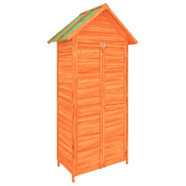 vidaXL redskabsskur til haven 89x52,5x175 cm massivt fyrretræ brun - Skure & Redskabsskure