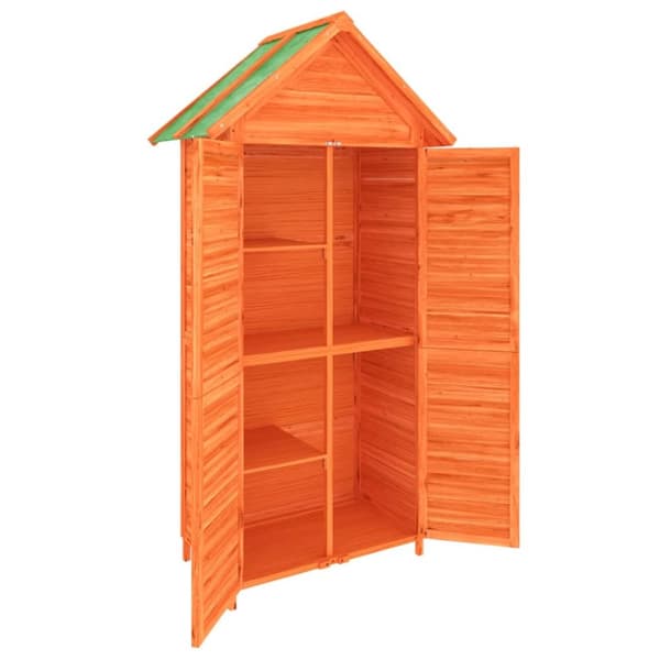 vidaXL redskabsskur til haven 89x52,5x175 cm massivt fyrretræ brun - Skure & Redskabsskure