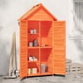 Miniatyrbillede 1 af 10: vidaXL redskabsskur til haven 89x52,5x175 cm massivt fyrretræ brun -  Skure & Redskabsskure