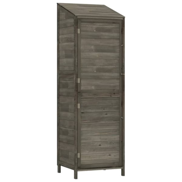 vidaXL haveskur 55x52x174,5 cm massivt fyrretræ antracitgrå -  Skure & Redskabsskure