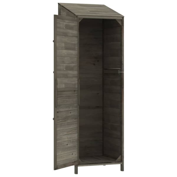 vidaXL haveskur 55x52x174,5 cm massivt fyrretræ antracitgrå -  Skure & Redskabsskure