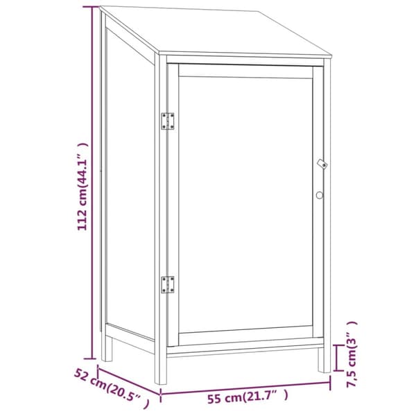 vidaXL haveskur 55x52x112 cm massivt grantræ - Skure & Redskabsskure
