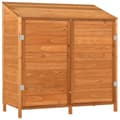 Miniatyrbillede 3 af 9: vidaXL haveskur 102x52x112 cm massivt fyrretræ brun -  Skure & Redskabsskure