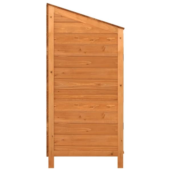 vidaXL haveskur 102x52x112 cm massivt fyrretræ brun -  Skure & Redskabsskure