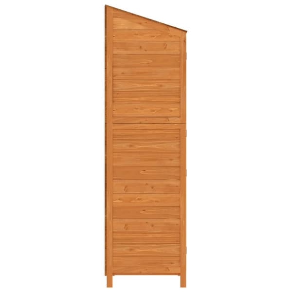 vidaXL haveskur 55x52x174,5 cm massivt grantræ brun -  Skure & Redskabsskure