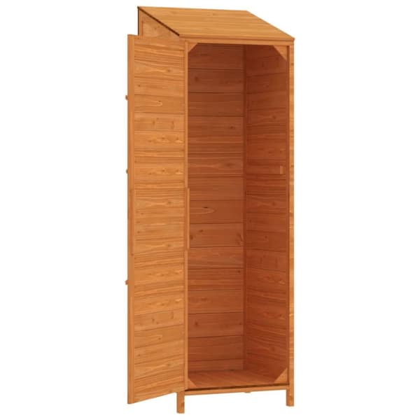 vidaXL haveskur 55x52x174,5 cm massivt grantræ brun - Skure & Redskabsskure