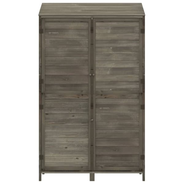 vidaXL Trädgårdsbod antracit 102x52x174,5 cm massivt granträ - Förråd & Redskapsbodar