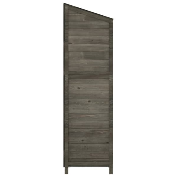 vidaXL Trädgårdsbod antracit 102x52x174,5 cm massivt granträ - Förråd & Redskapsbodar